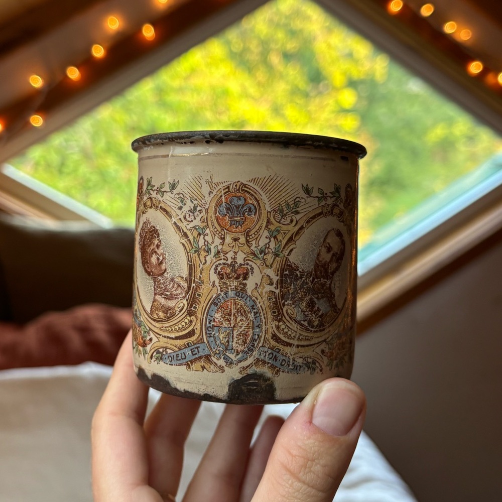 Antique 1902 Coronation Cup of Edward Vll and Queen Alexandra